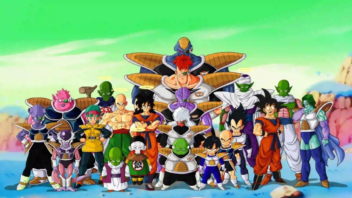 Dragon Ball Z team 4K wallpaper featuring Goku Vegeta Frieza Piccolo and classic anime characters