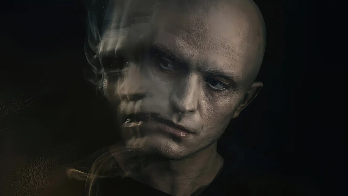 Robert Pattinson Dune Part Three 4K wallpaper with dark cinematic futuristic portrait