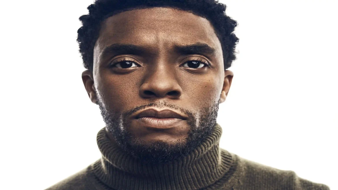 Chadwick Boseman close-up portrait in a minimalist studio setting with a neutral background in 4K Ultra HD wallpaper